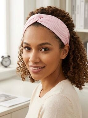 “3/$25” Front Ribbed Pink Headband